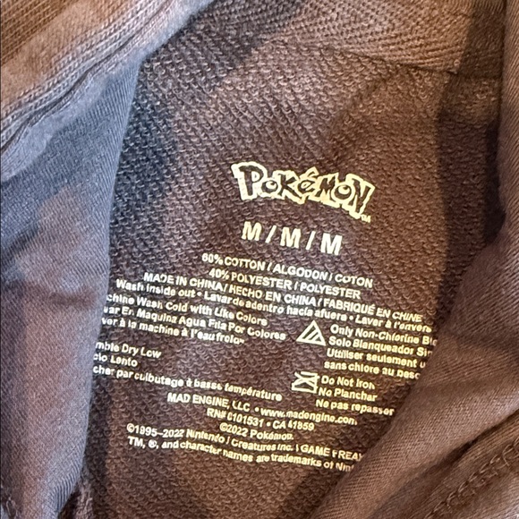 Pikachu Gray Kids Hoodie - Picture 3 of 4